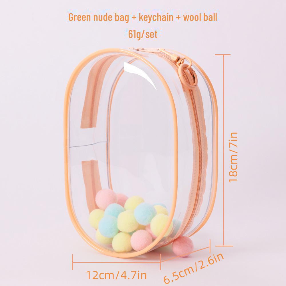 StrideBox Labubu High-Transparent PVC Anime Doll Dustproof Hanging Bag