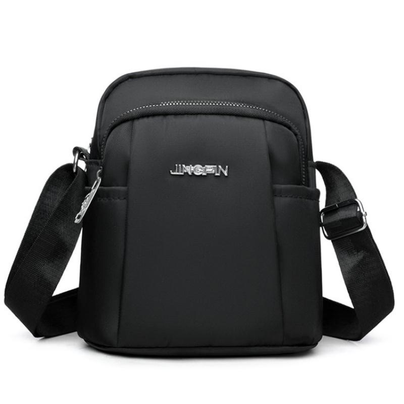 RUWB BAGS Nieuwe Vrouwen Mobiele Telefoon Tas Nylon Mobiele Telefoon Tas Munt Portemonnee Riem Schoudertas Kleine Crossbody Tassen voor Vrouwen Portemonnee Reistas zwart