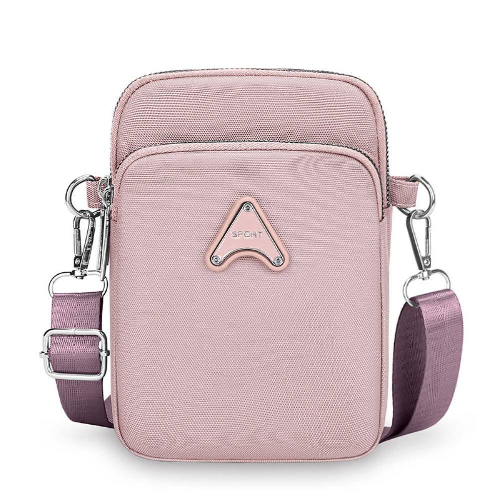 Xiangdashiye Nylon Canvas Shoulder Bag Multi layer Small Phone Bag Portable Crossbody Bag  Women