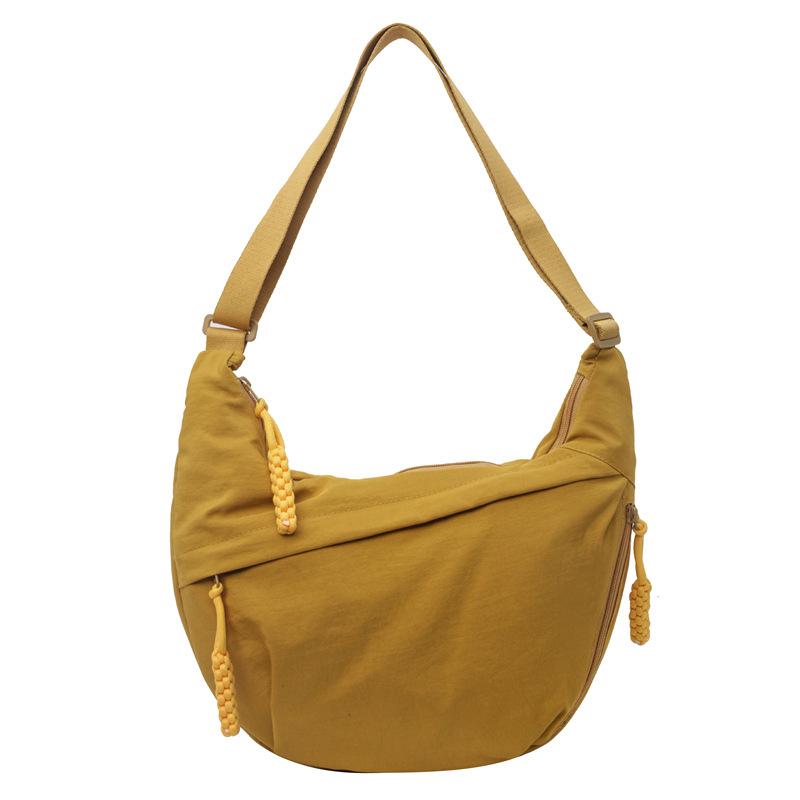 Colorful Bag Grote capaciteit Messenger Bag Effen Kleur Vrouwelijke Schoudertas Studenten Dumpling Bag