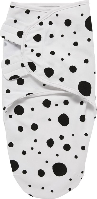 Meyco Baby Dots swaddle inbakerdoek - black - 0-3 maanden - 1.0 TOG