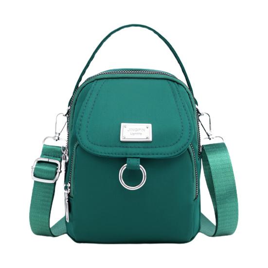 Bag Accessorries Stijlvolle mini-schoudertas 3 lagen Veelgebruikte opslag donkergroene kleur