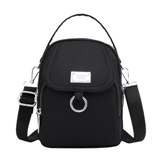 Bag Accessorries Stijlvolle mini-schoudertas 3 lagen Veelgebruikte opslag zwart