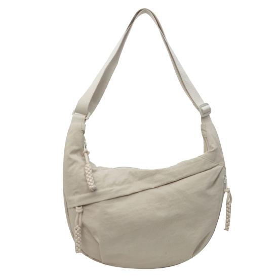 Piaoliangwa Dames crossbodytas met verstelbare riem, grote capaciteit, Dumplingtas met ritssluiting, multi-pocket ontwerp, schoudertas voor dagelijks gebruik beige