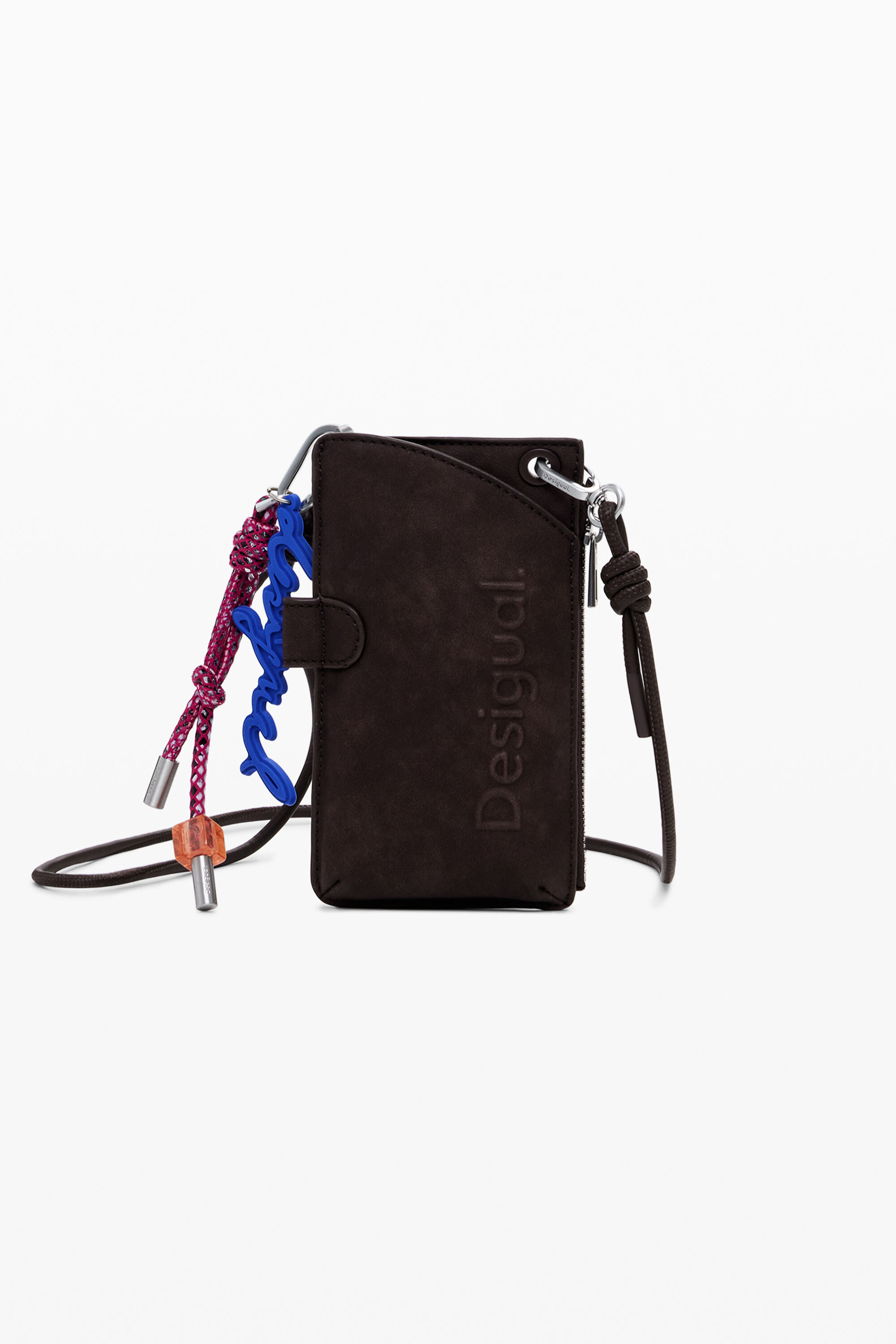 Desigual Middelgrote 3D-logo telefoonhouder - BROWN