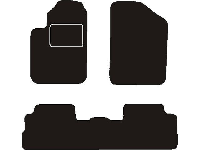 Peugeot Automatten passend voor  Partner Combi doorlopende achterkant 1996 - 2006