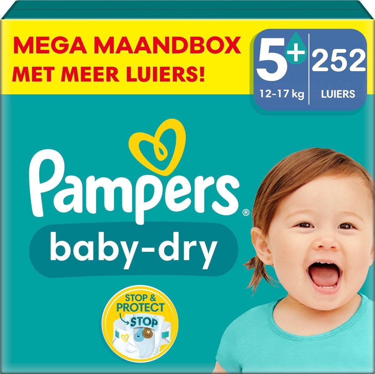 Pampers  Baby Dry - Maat 5+ - Mega Maandbox - 252 stuks - 12/17KG