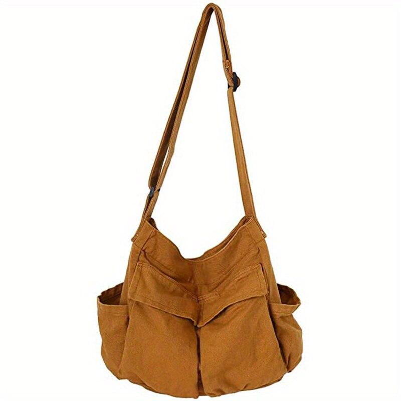 Mango Event Vrouwen Vintage Handtas Canvas Tiener Schoudertassen Messenger Bags Dames Casual Handtas Crossbody Portemonnee