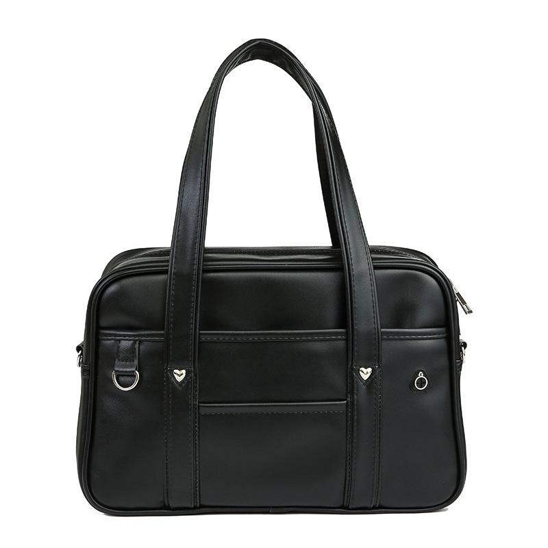 Boho berry Japanse schoudertas voor vrouwen PU Itabag Transparante tas JK Tote Bag Handtassen Ita Bag Crossbody Bag zwart