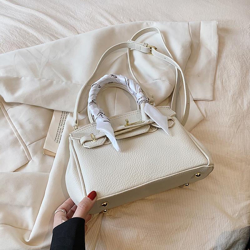 Fancy Lady Modieuze en gestructureerde tas in effen kleur, veelzijdige crossbodytas, modieuze schouderhandtas, casual tas voor dames one size wit