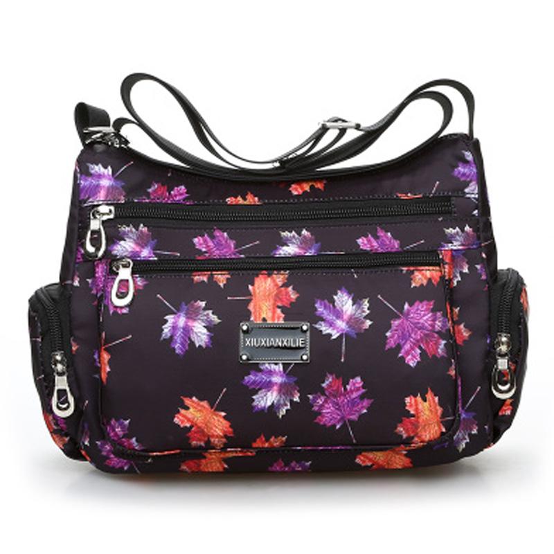 RUWB BAGS Landelijke stijl mode bloemen dames schoudertassen Europese en Amerikaanse stijl Vintage lichtgewicht ritsen Messenger Bags