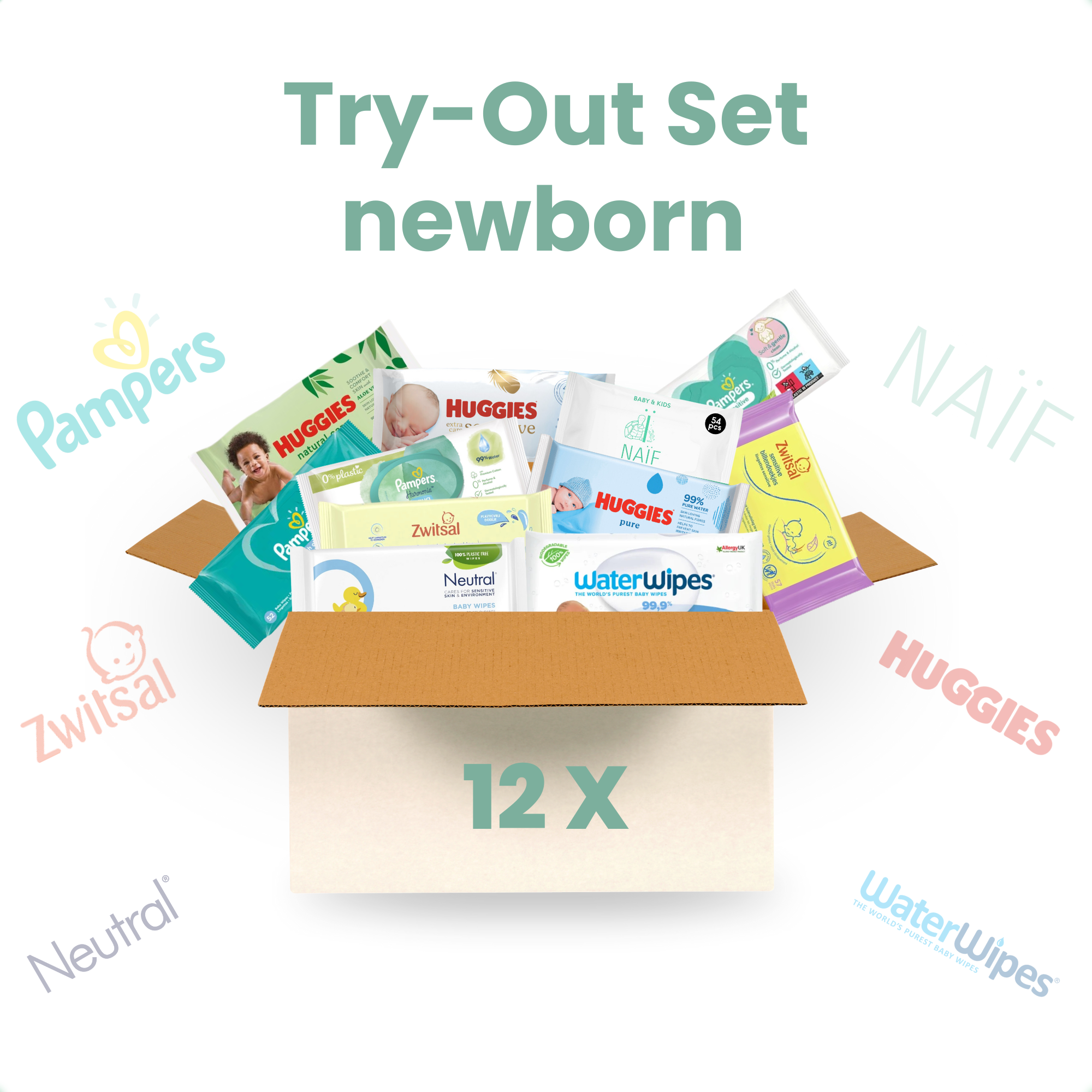 Babydrogist  Try-Out Verpakking Billendoekjes - Newborns - 12-pack