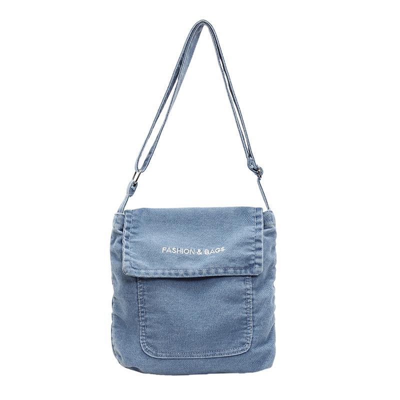 VIA ROMA Cross Cowboy Men's and Women's Satchel Art Student Satchel Messenger Bag Simple Small Square Bag