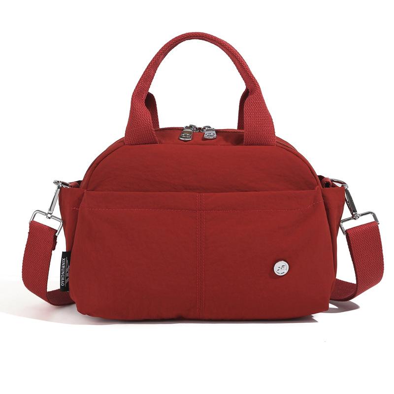 VIA ROMA Single-shoulder Bag Versatile Casual Bag Fashionable Commuting Handbag Lightweight Crossbody Bag rood