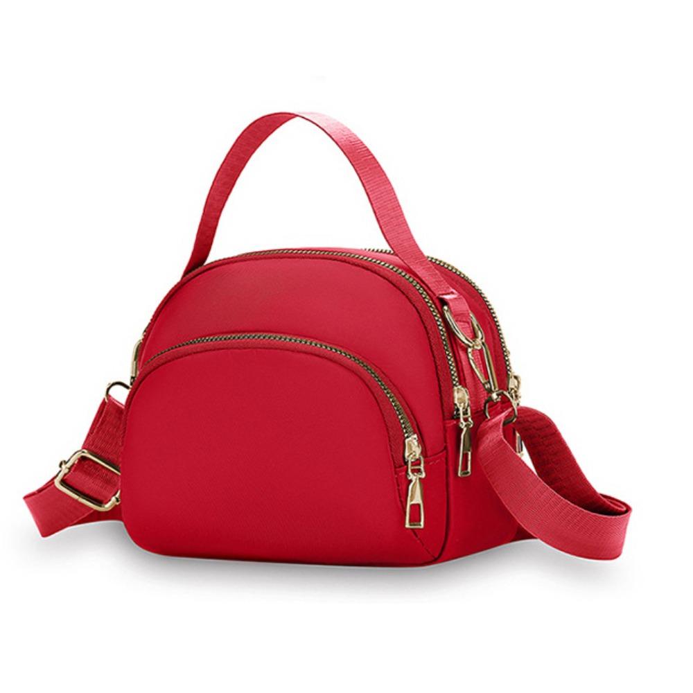 Fengheyours Multi layer Zipper Crossbody Bag Multifunction Small Phone Bag Vintage Canvas Shoulder Bag  Girls