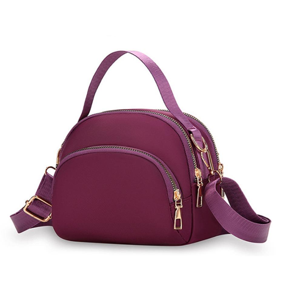 Fengheyours Multi layer Zipper Crossbody Bag Multifunction Small Phone Bag Vintage Canvas Shoulder Bag  Girls