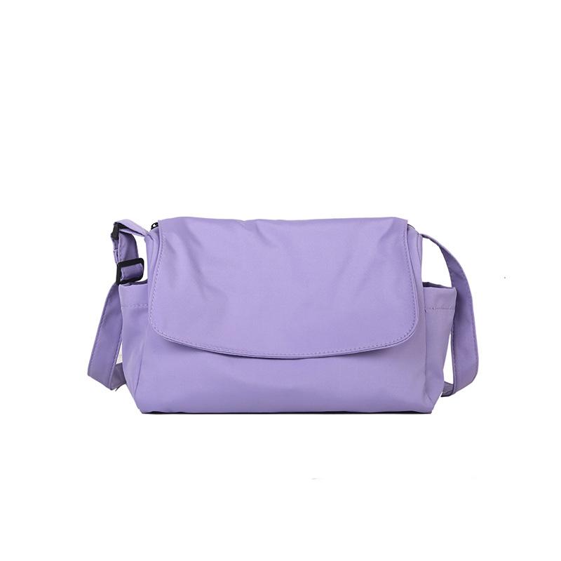 VIA ROMA Oxford doek mode effen kleur schoudertas studenten canvas tas snoep kleur schoudertas kleine vierkante tas grote capaciteit tas