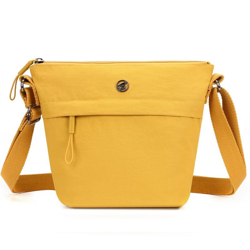 VIA ROMA Mobile Phone Bag Women's Crossbody Bag Simple Senior Sense Niche Fashion Everything Nylon Cloth Bucket Bag Shoulder Women's Bag