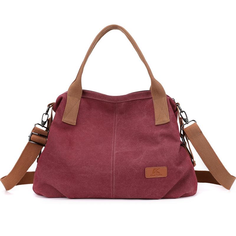 KULUOSIDI BAG Dames Schoudertas Crossbody Canvas Tas paars