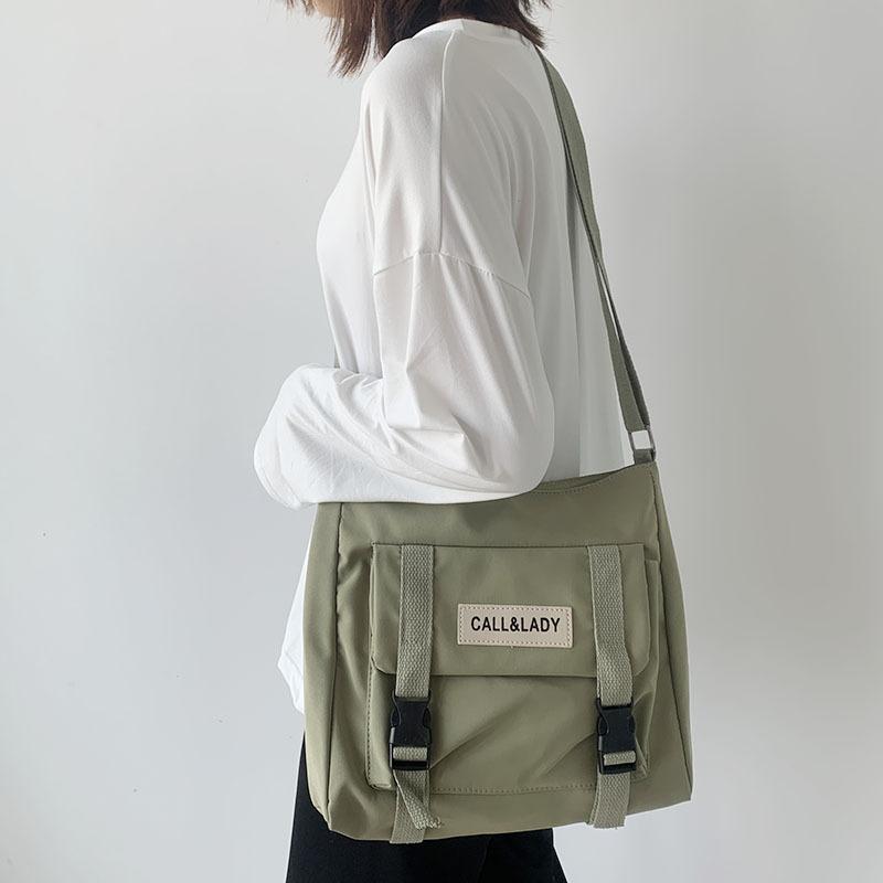 Sports Trend Bag Damestas Antiek gevoel eenvoudige crossbody tas Korea CHIC messenger bag studenten nylon canvas tas