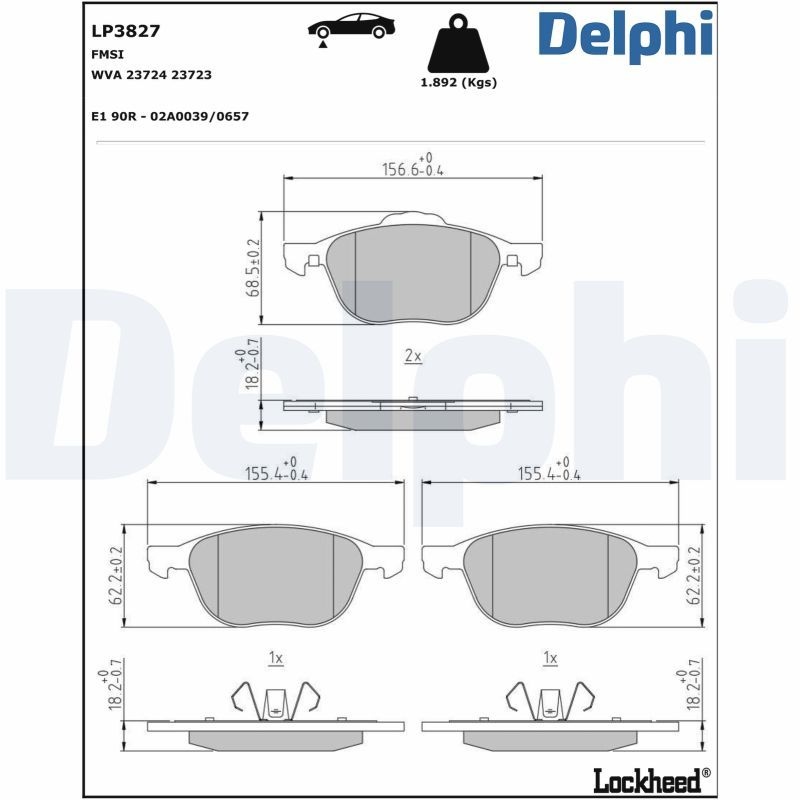 Ford Jeu De Plaquettes De Frein