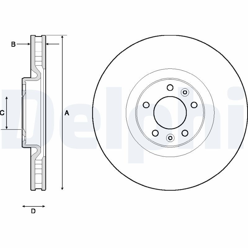 Citroen Jeu De 2 Disques De Frein Peints