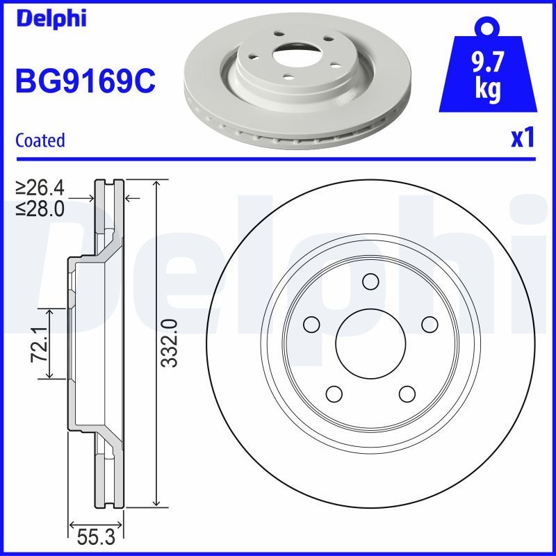 Jeep Disque De Frein Peint Unitaire