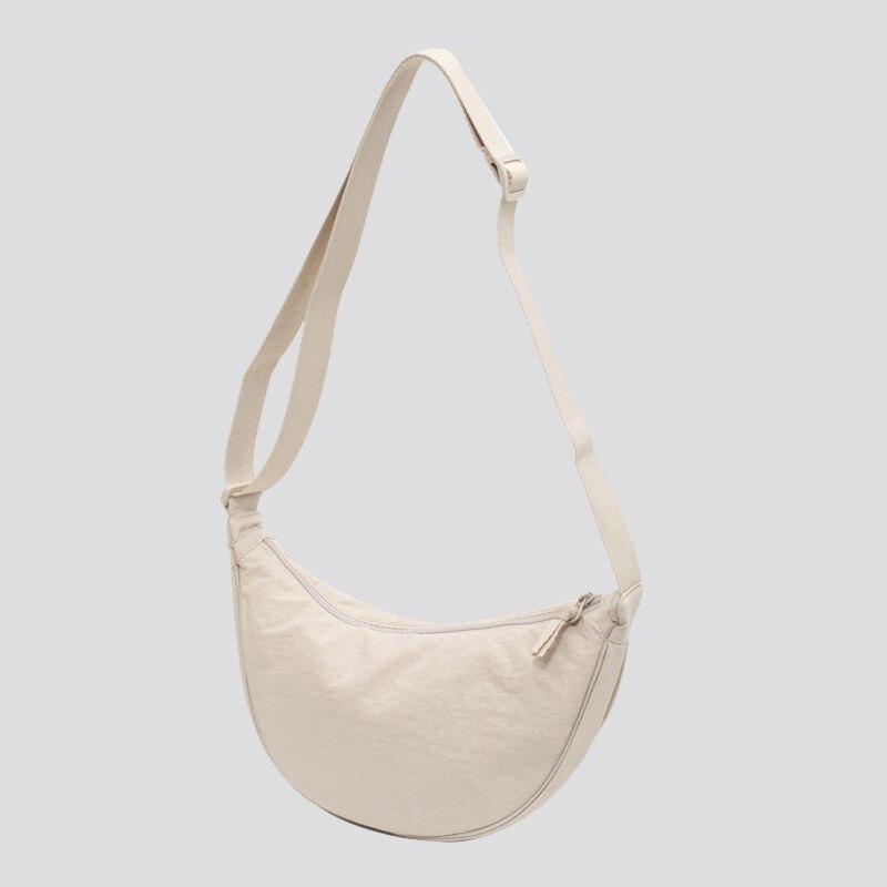 YJSTY Eenvoudig ontwerp Vrouwen Messenger Bag Mode Dames Nylon Hobos Kleine Schoudertassen Vintage Vrouwelijke Meisjes Portemonnee Stoffen Handtassen beige