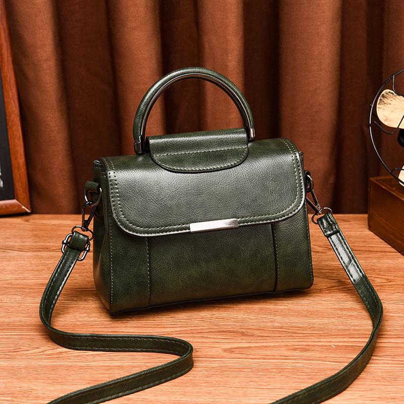 WTEMPO Tas Vrouwelijke Retro Handtas Modieuze Schouder Crossbody Tas Kleine Vierkante Tas One size donkergroene kleur