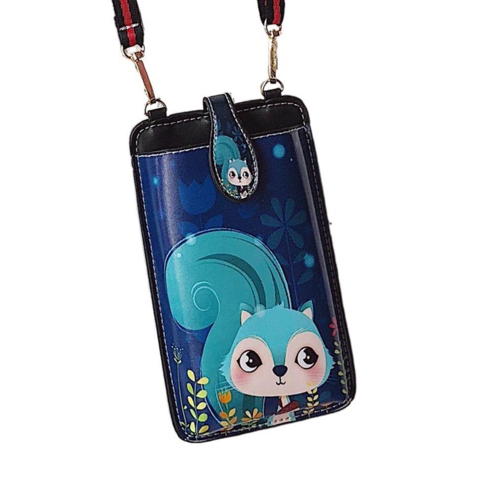 Maipuxing PU lederen crossbody telefoontas enkele schouder lederen telefoontas dames crossbody tassen telefoon Squirrel