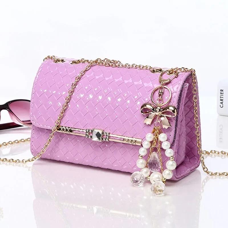 WTEMPO Damesmode Kettingtas Enkele Schouder Crossbody Tas Eenvoudige Honderd Kleine Vierkante Mini Boodschappentas Forensentas Casual Diagonale Schoudertassen Small