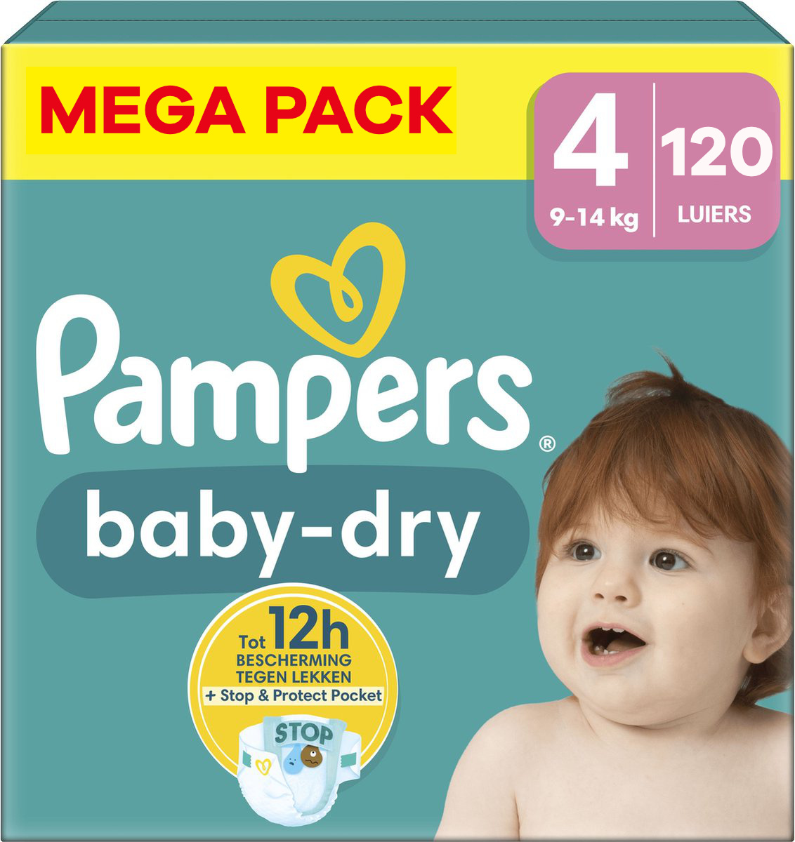 Pampers  Baby Dry - Maat 4 - Mega Pack - 120 stuks - 9/14 KG
