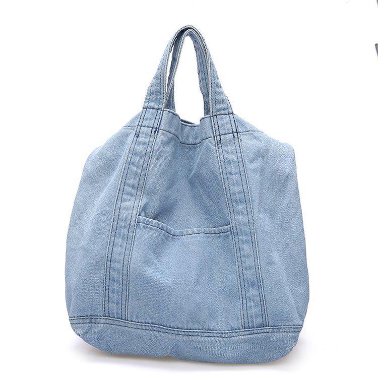 KULUOSIDI BAG Denim tas schouder boodschappentas Crossbody tas lichtblauwe kleur