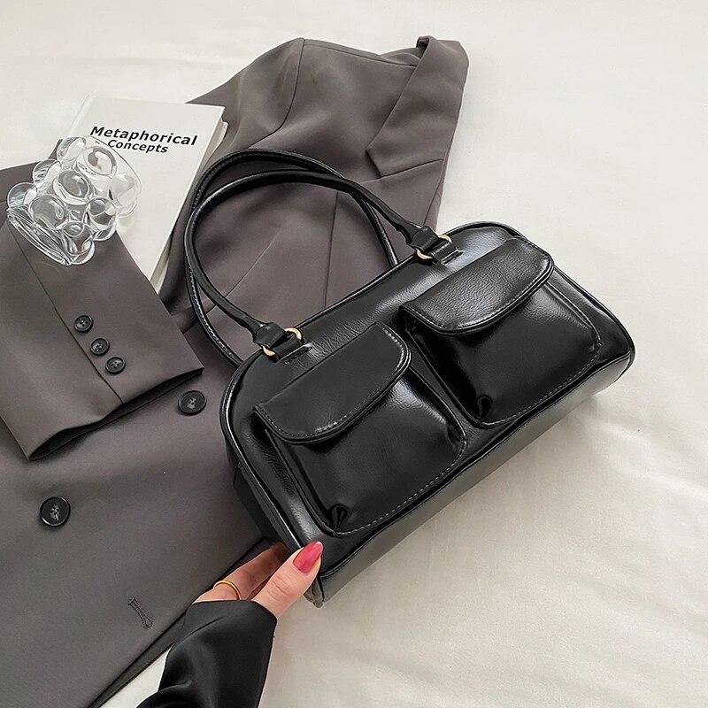 Molly Show Kleine schoudertassen met dubbele zakken voor vrouwen 2024 Nieuwe modetrend Designer Okseltas Vrouwelijke handtassen en portemonnees