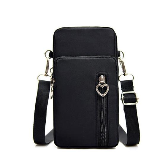 SweetInfant Multifunctionele universele outdoor sport telefoon tas polsband tas arm pakket wandel riem zak koerierstas S zwart