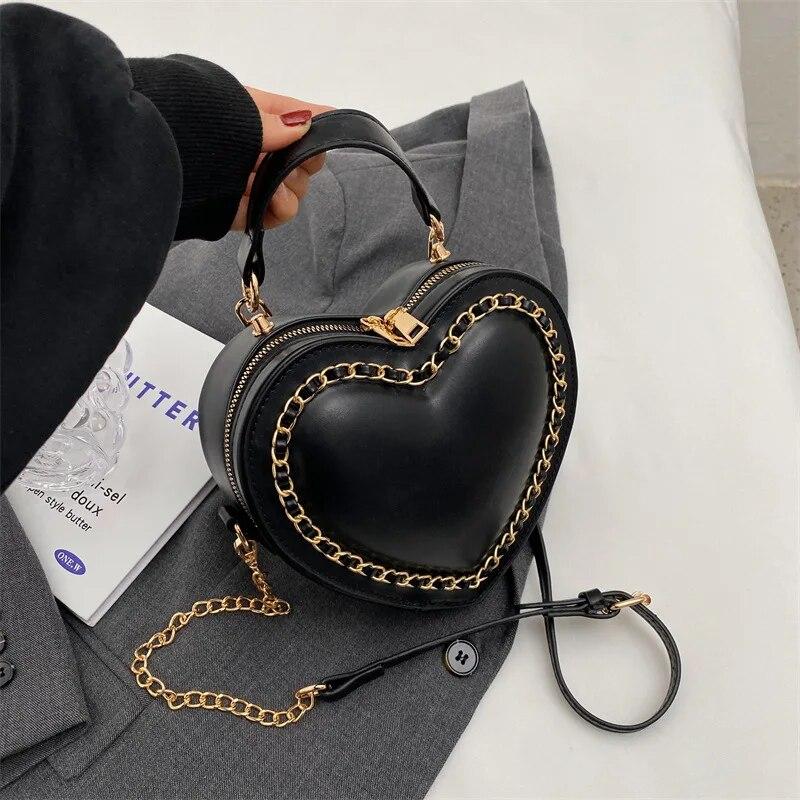 Enjoytime H Liefdesharttassen voor vrouwen Kettingen Schoudertas Crossbady Bolsas Feminina Groothandelsartikelen Bolsos Mujer Zoete modehandtassen