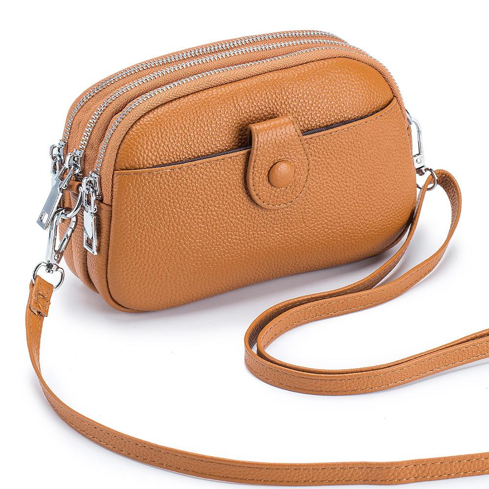 Leather bag Crossbodytassen voor dames Echt leren dames mobiele telefoon tas Mini dames een schouder messenger bag Premium koeienleer