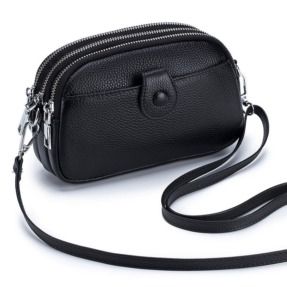 Leather bag Crossbodytassen voor dames Echt leren dames mobiele telefoon tas Mini dames een schouder messenger bag Premium koeienleer