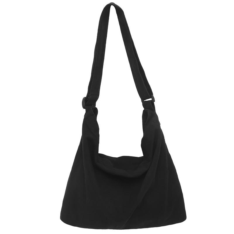 Kuluosidi Student Canvas Messenger Bag Heren Dames Schoudertas Campus Effen Kleur Crossbody Tas