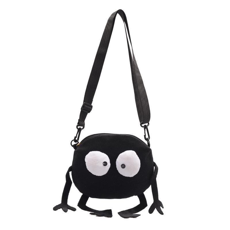 KaiTingu Women's Canvas Bag Shoulder Messenger Small Round Bag