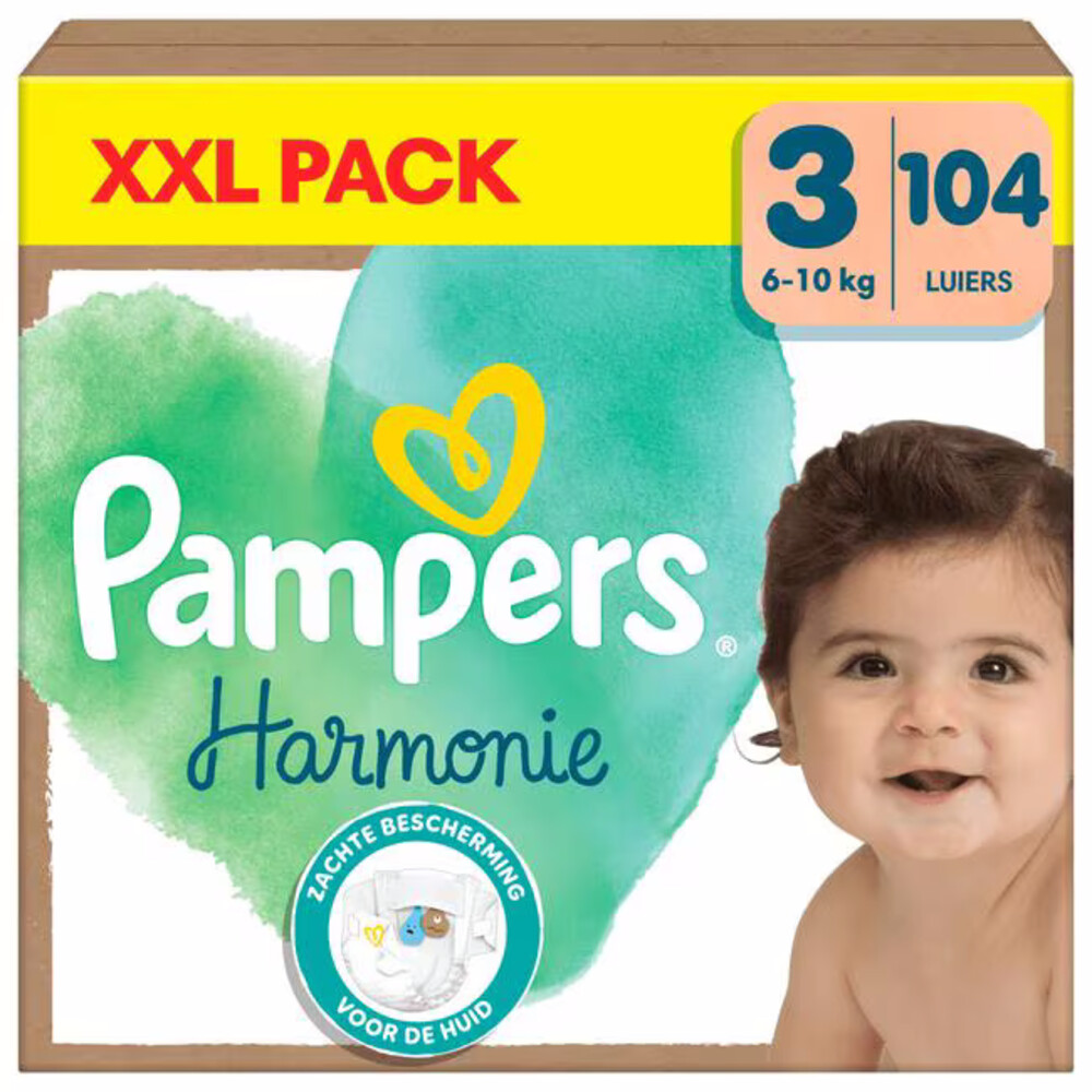 Pampers Harmonie Luiers Maat 3 (6-10kg) 104 stuks