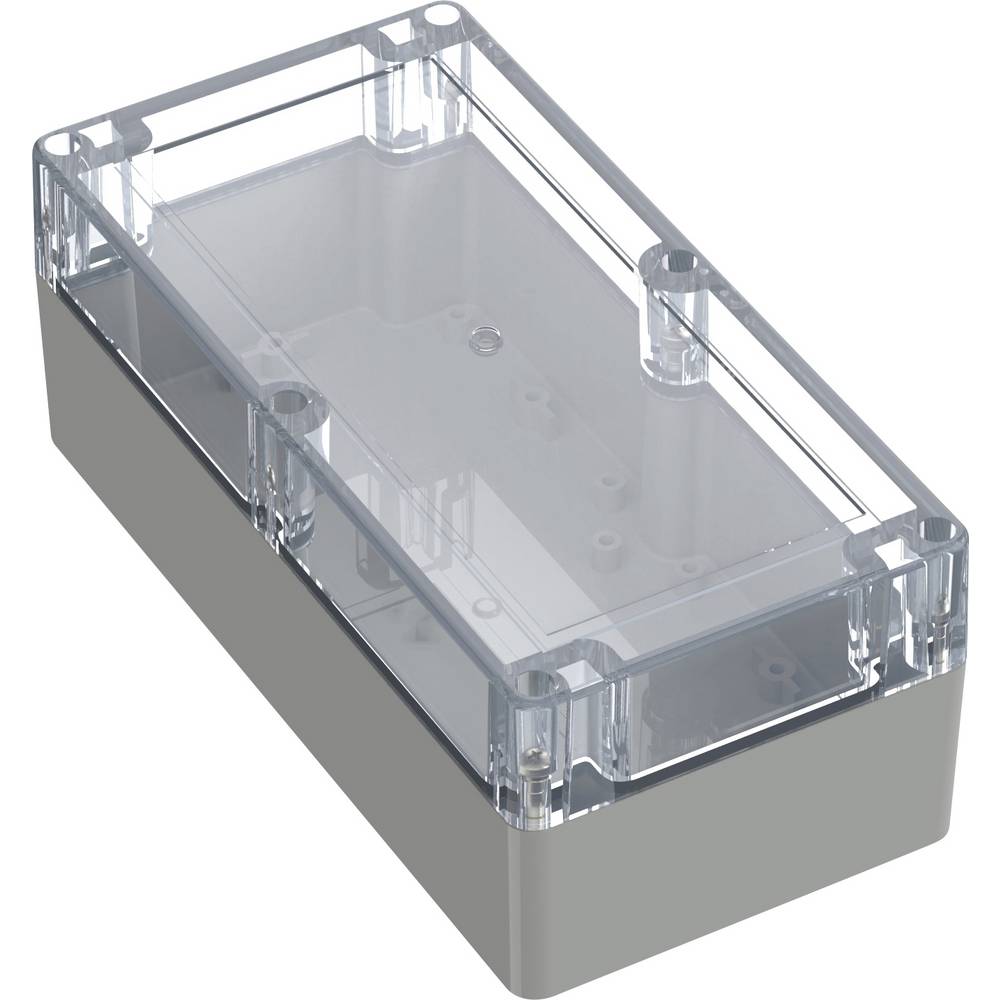 TRU COMPONENTS 6U07201008139 TC-13865156 Industriële behuizing 200 x 100 x 75 Polycarbonaat Lichtgrijs, Transparant 1 stuk(s)