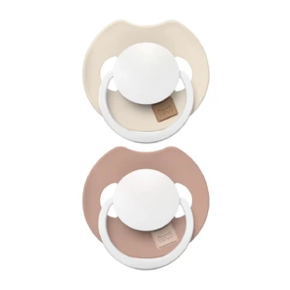 Difrax 2x  Fopspeen Prime Glow Dynamic 0-6 mnd Ivory Blush 2 stuks