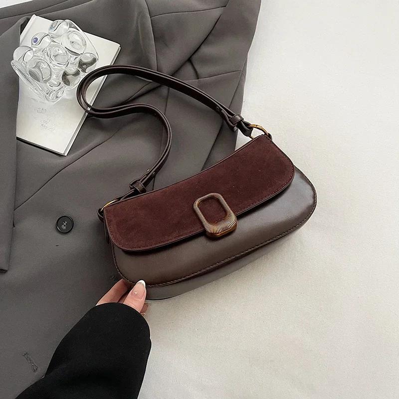MEETFASHION Kleine PU leren schoudertas met klep voor dames, lentetrend 2025, Y2K-ontwerp, handtassen en portemonnees, crossbodytassen voor dames