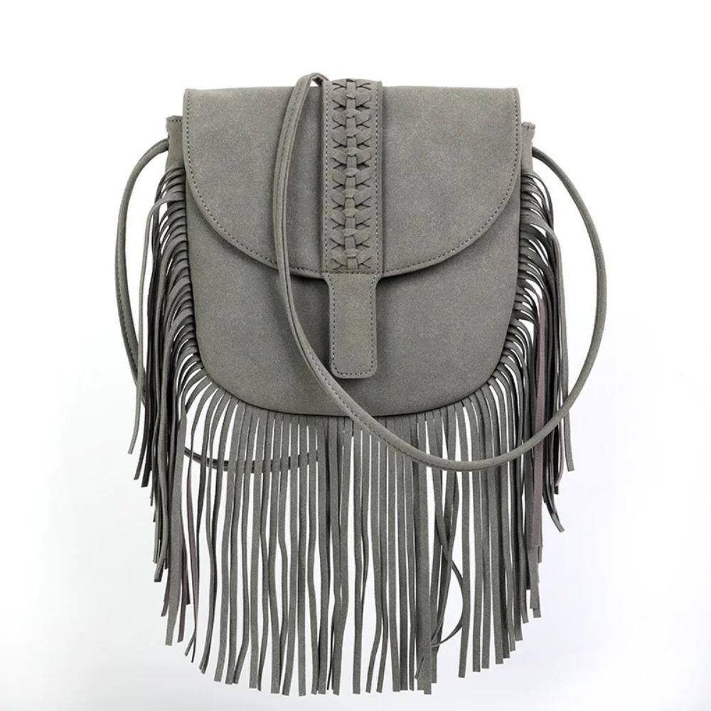 RUWB BAGS Faux Suède Hippie Gypsy Boho Tas Dameshandtassen Tas Vintage Fringe Kwastje Boho Tas Dames Schouder Crossbody Tassen