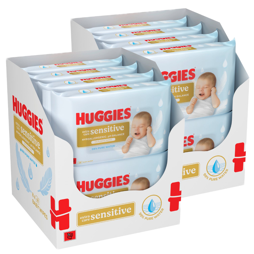 Huggies  Extra Care Sensitive - Billendoekjes - 768 babydoekjes - 16 x 48
