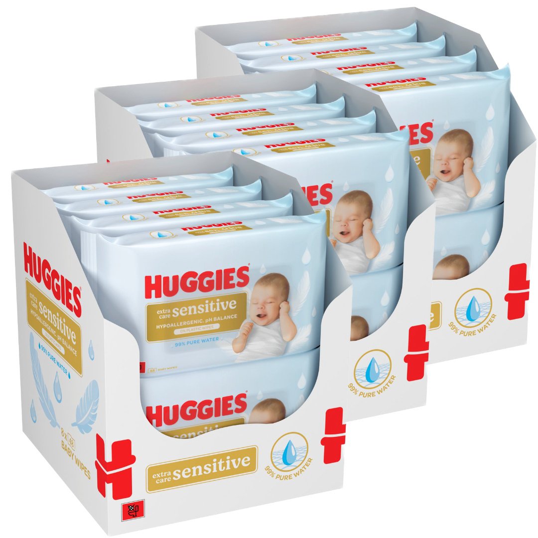 Huggies  Extra Care Sensitive - Billendoekjes - 1152 babydoekjes - 24 x 48