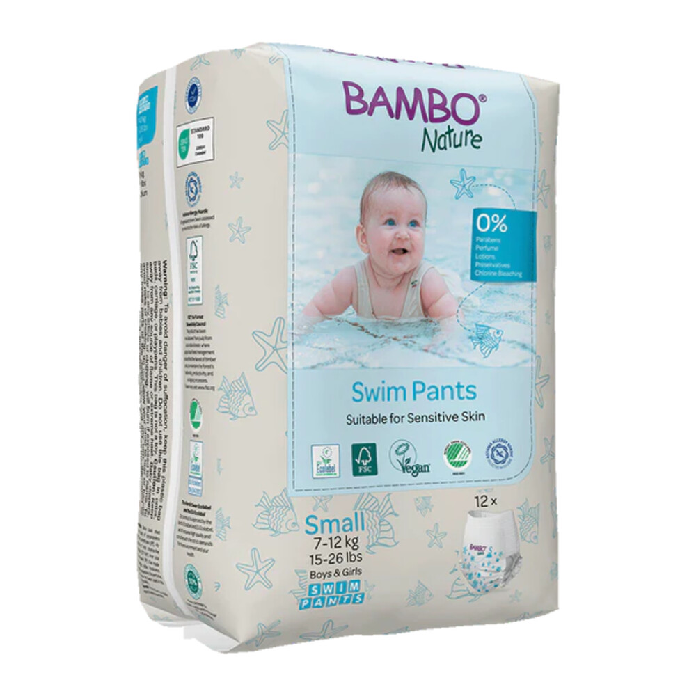 Bambo Nature 2x  Zwemluierbroekjes Small 7-12 kg 12 stuks