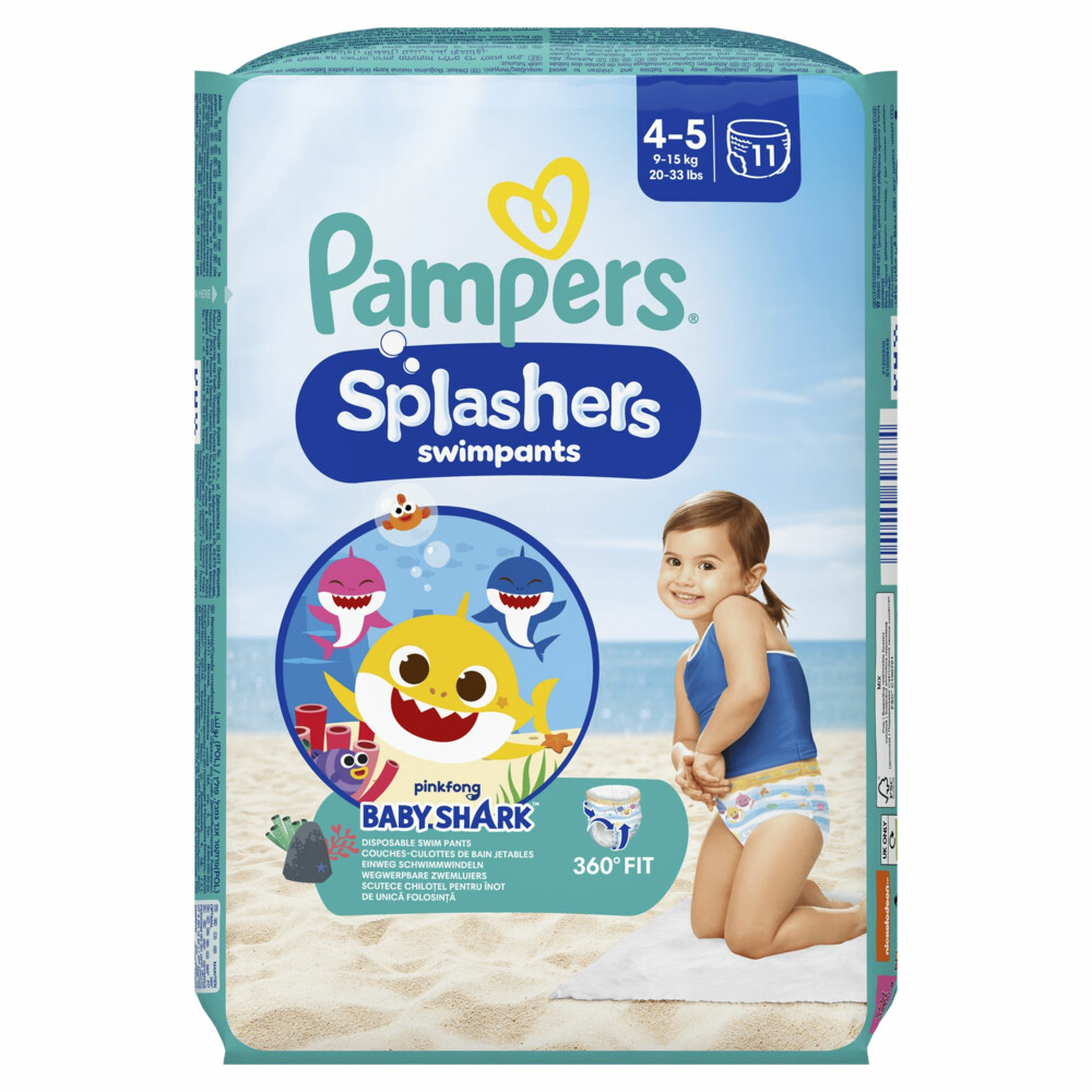 Pampers 3x  Splashers Zwemluiers Maat 4-5 (9-15 kg) 11 stuks