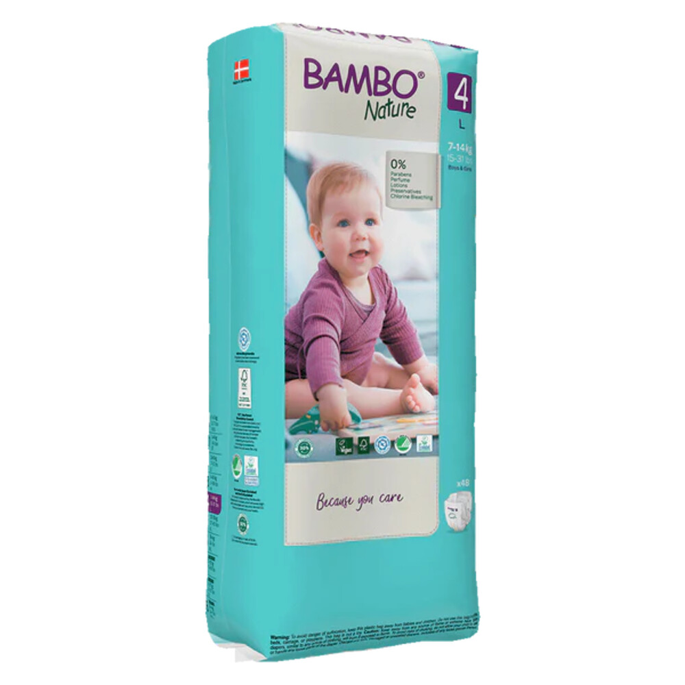 Bambo Nature 2x  Luiers Maat 4 (7-14 kg) 48 stuks